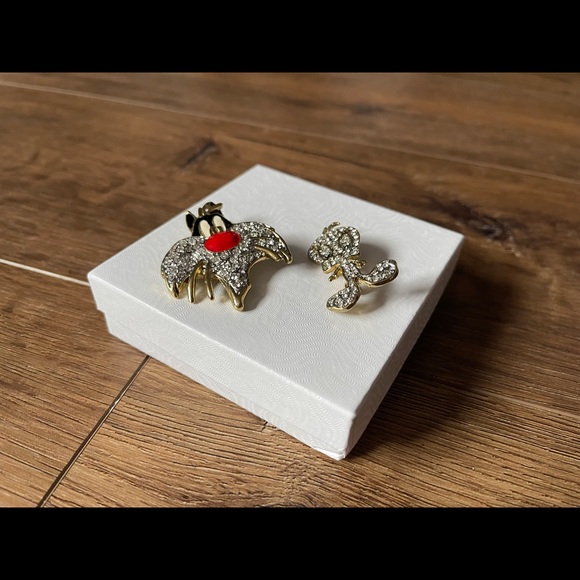 VINTAGE Rhinestone BROOCHES-Tweety Bird & Sylvester - Picture 6 of 11